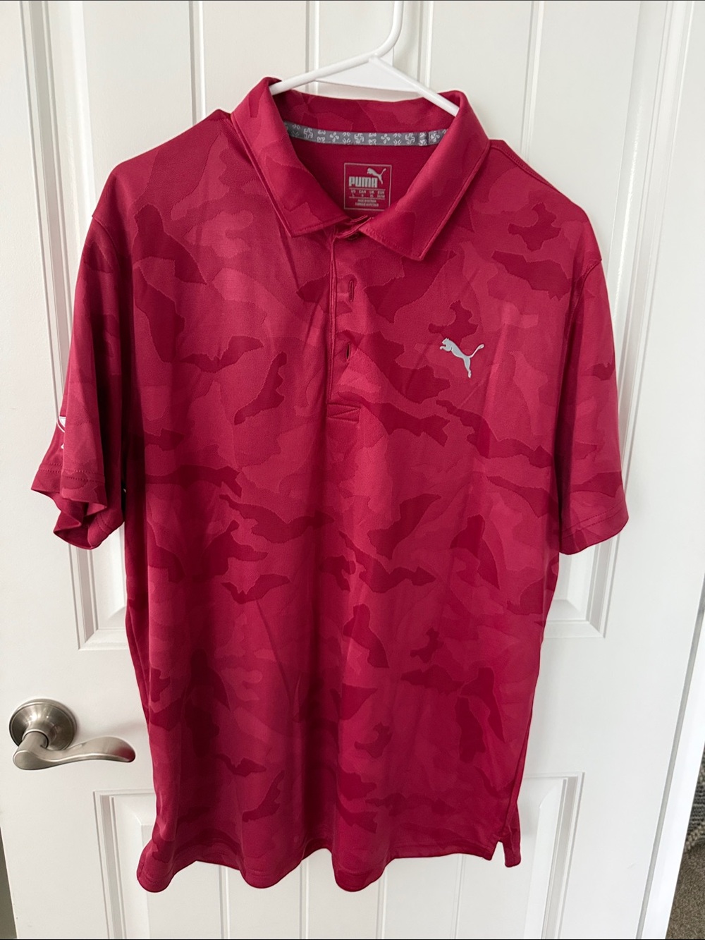 Puma Men’s Red Camo Performance golf ⛳️ Polo